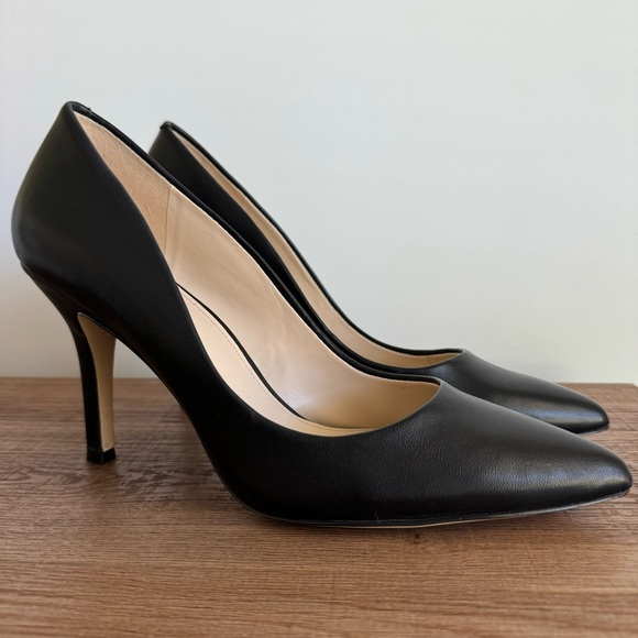 Nine West - Women's Flax Black Leather Pumps size 10 - Picture 6 of 10